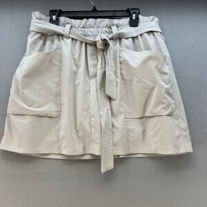 Athleta Beige Tie-Waist Skort Size 16 EUC